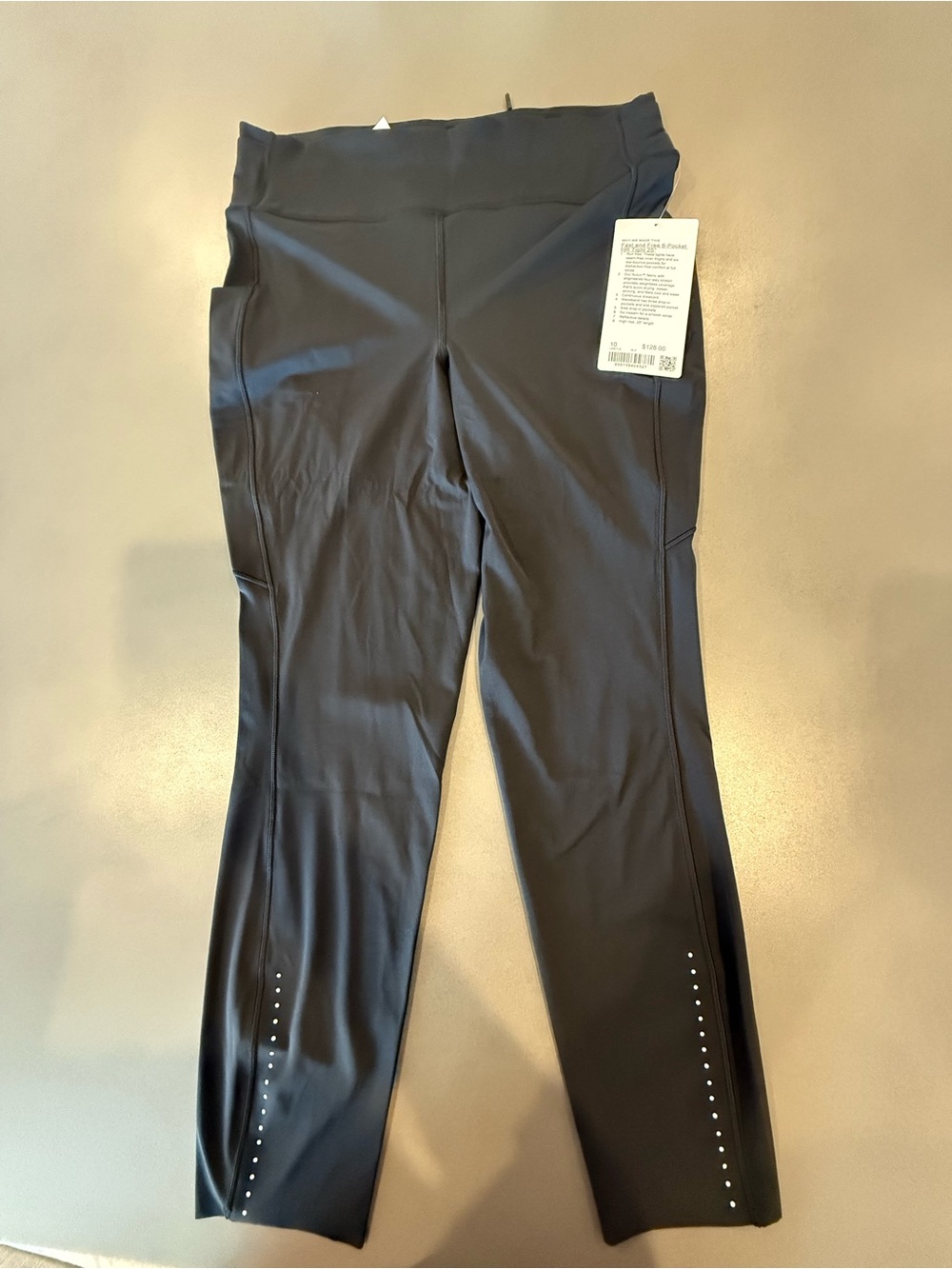 lululemon Fast and Free 6-Pocket HR Tight 25" Black Waist 10